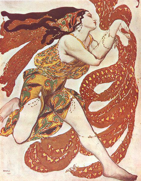 Leon Bakst Costume design for the dance Narcisse Spain oil painting art